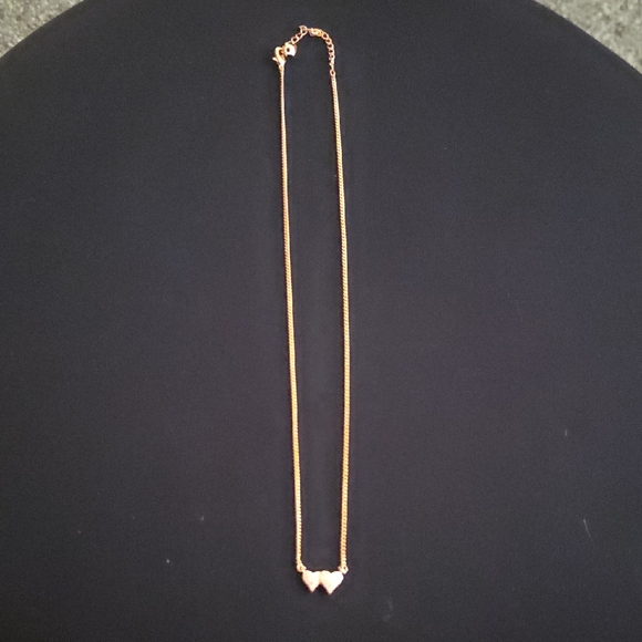 Jewelry - Elegant Yellow Gold Plated Heart Necklace 18 inches NWOT